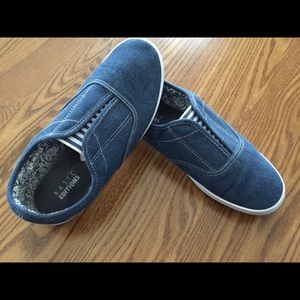Denim slip on sneakers